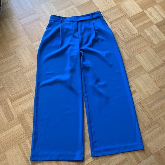 Ever New bright blue wide leg pants - Picture 3 of 11